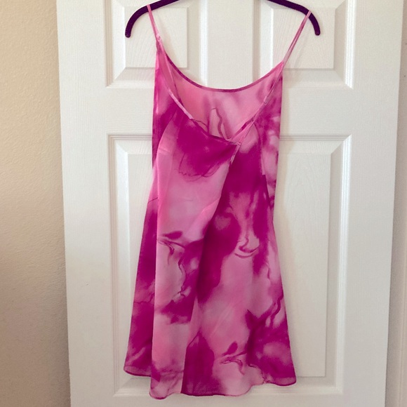 Pink Nightie in Watercolor Floral Design - Picture 4 of 7